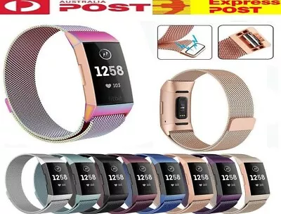 For Fitbit Charge 2 Band Metal Stainless Steel Milanese Loop Wristband Strap AUS • $11.31