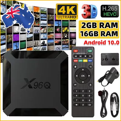 AU Smart Android 10.0 OS TV BOX 4K 2+ 16GB WIFI H313 4K UHD 3D Media Player • $38.99