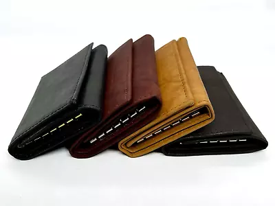 Genuine Leather Keychain Men's Wallet Key Ring Trifold Front Pocket • $14.83