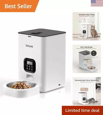 Timed Pet Feeder For Cats And Dogs - Portable Food Dispenser With 4 Daily Meals • $95.99