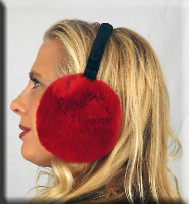 New Red Rex Rabbit Fur Ear Muffs • $14.99