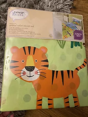 BNIP  Animal Safari Duvet Set - Junior Bed - George • £8.99