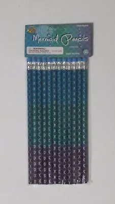 12 Mermaid Scale Pencils Kid Sea Ocean  Beach Bday Party Goody Bag Filler Favor • $3.15