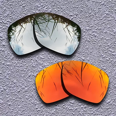 US Silver&Fire Red Replacement Lenses For-Oakley Deviation Polarized • $16.99