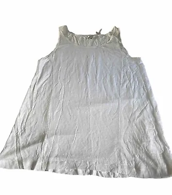 CAbi Sheer White Linen Tank Size XL NWT #755 • $24.90