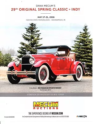 1929 Packard 626 Speedster Runabout ~ Great Auction Ad • $11.95