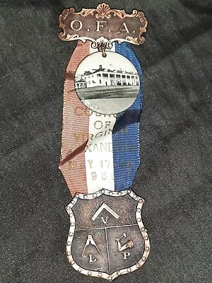 Vintage Metal Badge OFA 56TH ANNUAL MEETING ORANGE COUNTY OF VA 1965 Masonic • $19.99