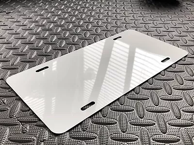 WHITE Aluminum Blank License Plate 12x6 .025 Gauge 0.5mm Laser Cut In USA • $2.99
