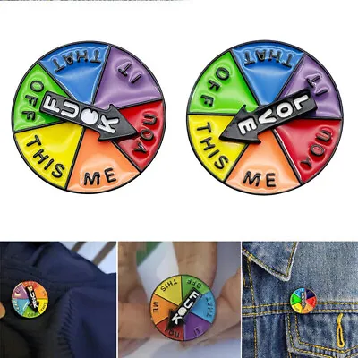 1/2Pcs Creative Funny LOVE Spinning Enamel Pins Lapel Button Badge Pin Gift • $6.55