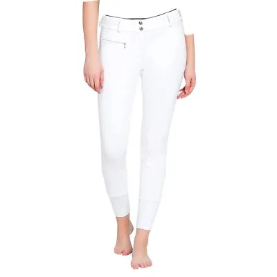 $40 • Buy NWT TuffRider Low Rise Ribbed Full Seat Breeches Wht Sz 34