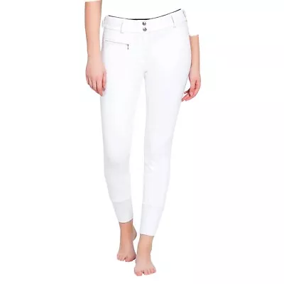 $40 • Buy NWT TuffRider Low Rise Ribbed Full Seat Breeches Wht Sz 34