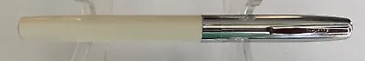 Vintage Sheaffer Skrip Advertising Cartridge Fountain Pen White & Chrome Med • $9