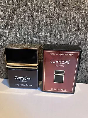 VINTAGE GAMBLER JOVAN Spray Cologne For Men 1.7oz / 50 Ml With Box RARE • $24.99