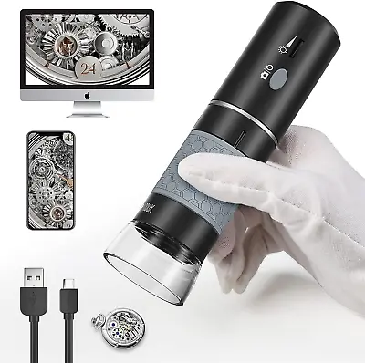 $53.97 • Buy 4K Wifi Digital Microscope 50-1000X, USB Handheld Magnifier, Wireless Phone Endo
