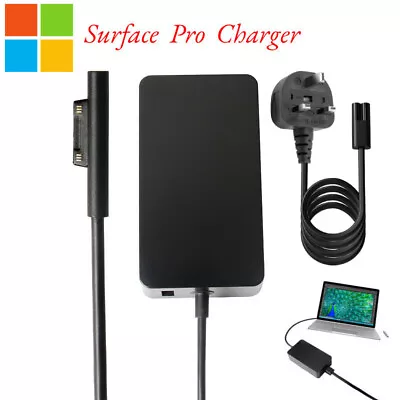 65W 1706 Surface Charger Power Adapter For Microsoft Surface Pro 8/X/7/6/5/4/3 • £14.49