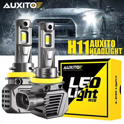 Auxito H11 LED Headlight Globes Kit High Low Beam Bulb 24000LM 6500K White Bulbs • $56.99