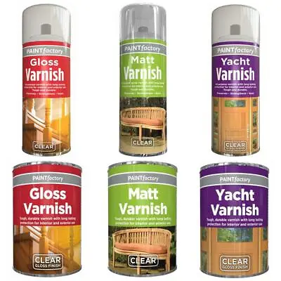 All Purpose Varnish Paint Matt Gloss Yacht  Metal Plastic Wood Interior Exterior • £5.89