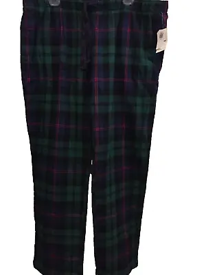 Old Navy Sleep Pants Mens SZ XL Green Plaid Drawstring Tag $24.99 NWT • $14.95