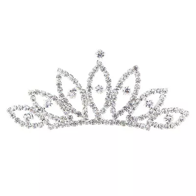 Princess Hair Crown Comb Rhinestone Tiara With Mini Comb For Parties & Photos • $9.02