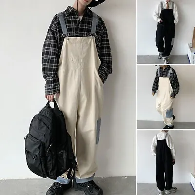 Fashion Mens Strappy Jumpsuits Playsuits Overalls Bib Pants Long Trousers Plus • $29.05