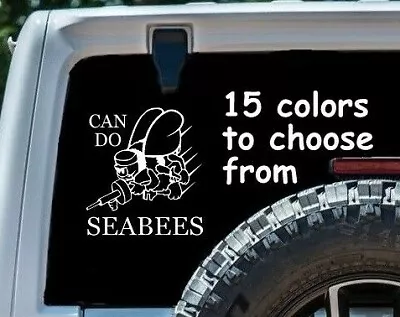 8 Sizes Navy Seabees Car Window Decal Sticker Macbook Tablet Laptop Sticker • $9