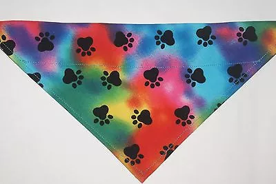 Dog Bandana OVER THE COLLARclothes Pet Size SMLXL Tie-Dye Prints! • $3.75