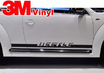 $42.99 • Buy 1998-2020 Volkswagen Beetle Rocker Panel Vinyl Graphics Decals Stripes 3M