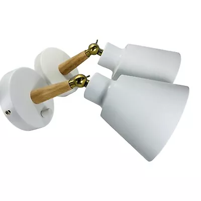 ClanKin Wall Sconces Lighting Fixture Set Of 2 Wired Wall Mounted White • $34.92