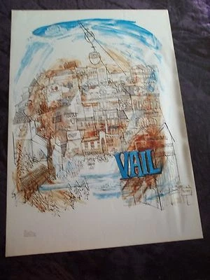 $49.95 • Buy Original Vintage~1973 VAIL COLORADO Winter Snow SKI Lodge Resort Skiing Poster