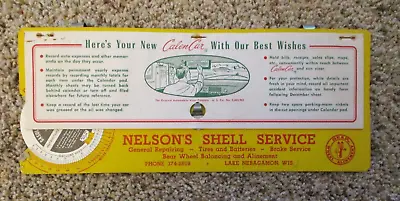 OLD NELSON SHELL SERVICE ADVERTISING SERVICE RECORD/MILEAGE METER CLIP On VISOR • $24.99