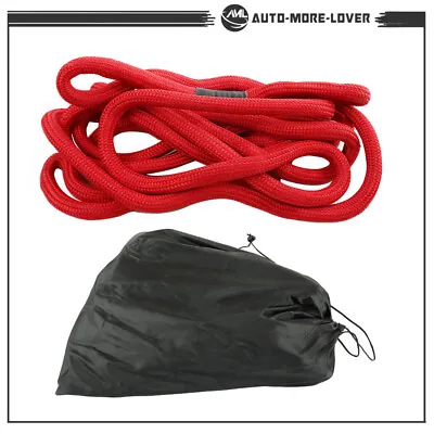 7/8“x30' Kinetic Recovery Rope Towing Rope 30000 LBS Nylon Snatch Rope Red • $77.12