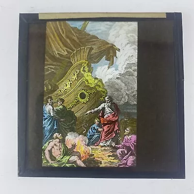 Antique Magic Lantern Slide Religious Bible Paul In Malta • $18.65