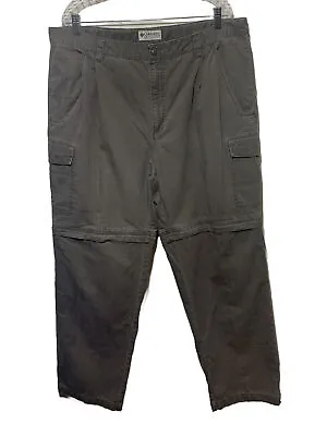 Columbia Pants Men 40 Gray Pocket Outdoor Convertible Cargo Shorts Outdoor 40x32 • $28.08