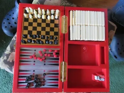Myers's Rum Travel Game Set Chess Checkersdominoescardsbackgammoncribbage • $50
