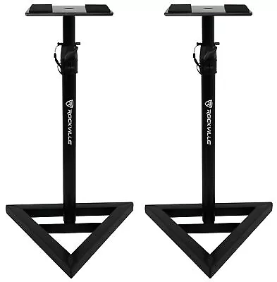 Rockville RVSM1 Pair Of Near-Field Studio Monitor Stands W/ Adjustable Height • $64.95