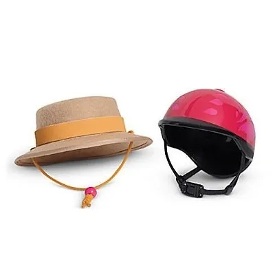 American Girl Saige PARADE HAT & HELMET Retired Felt Hat Red Helmet F2210 2013 • $30.13