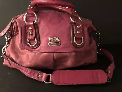 Used  Coach Peyton Vintage Pink Tote Purse H0968-12943 Bag Signature Canvas • $28