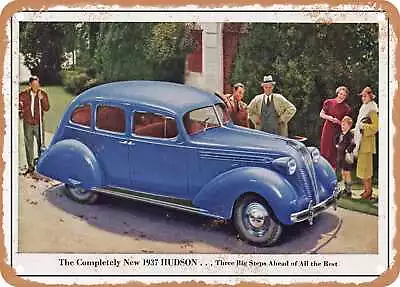 METAL SIGN - 1937 Hudson Sedan Vintage Ad • $18.66