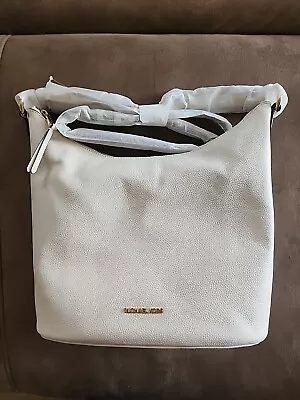 Michael Kors Lupita Large Hobo Signature Off White Gold Hardware Handbag  Nwt • $92.50