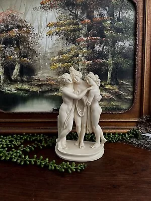 Vintage Italian G Ruggeri Three Graces Alabaster Statue 9 1/2” • $80