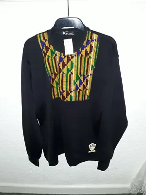 New African Print Dashiki / Kente Style Sweat Shirt/ Top Size 38 / 39 Inch Chest • £14.99