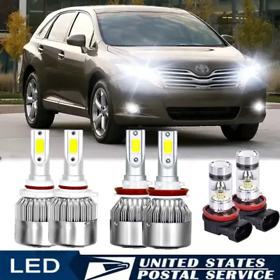 For Toyota Venza 2009-2016 6x LED Headlights High Low Fog Light Bulbs Kit 6000K • $26.97