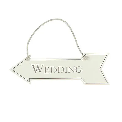 £6.29 • Buy Amore MDF Arrow Hanging Sign - 'Wedding'