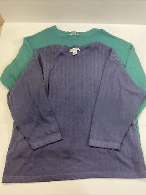 Currants By Jeri-Jo Womens Size Large Sweater Shirt Lot Of 2 • £1.92