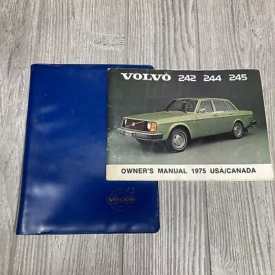 Rare Volvo 240 242 245 244 1975 Owners Manual Great Shape Manual Repair Book • $149