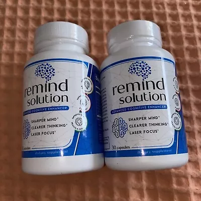 Remind Solution Advanced Cognitive&Memory Enhancer 60 Caps 2MOS 💯GEN G8$ • $45