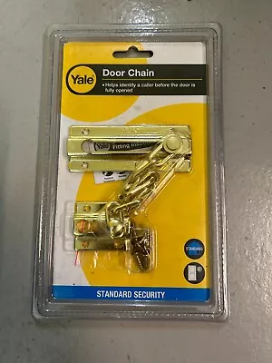 YALE BRASS DOOR CHAIN High Security Restrictor Lock Safe Caller ID Catch Secure • £5.99