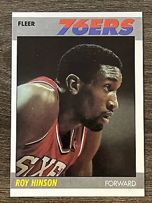 Roy Hinson 1987 Philadelphia 76ers 87-88 Fleer Basketball #51 Of 132 Pack Fresh • $1.02