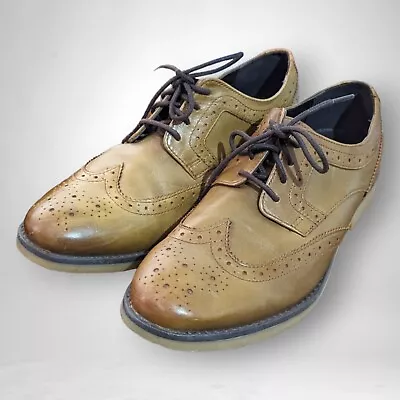 Mens Marks And Spencer Brogue Shoes Size 7l Tan Great Condition • £14.99