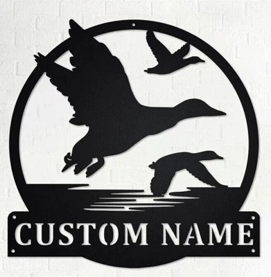 £87.42 • Buy Customized Flying Ducks Metal Garden Name Sign Home Decor Address Sign Wall Art